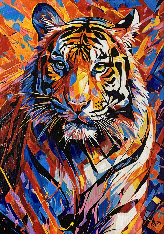 Painting for sale online - Bright Tiger
