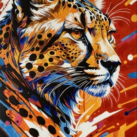 Painting for sale online - Bright Cheetah