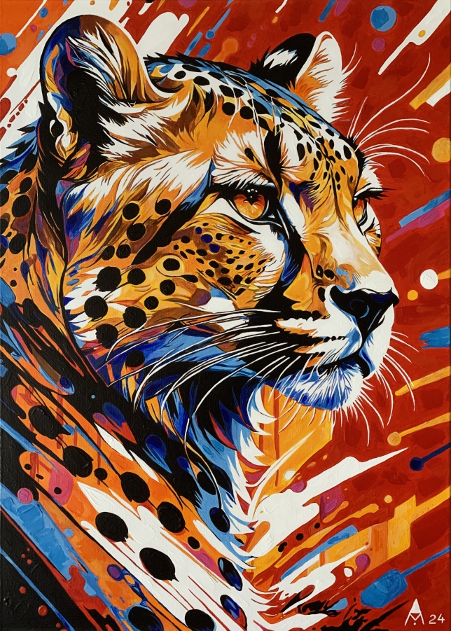 Painting for sale online - Bright Cheetah