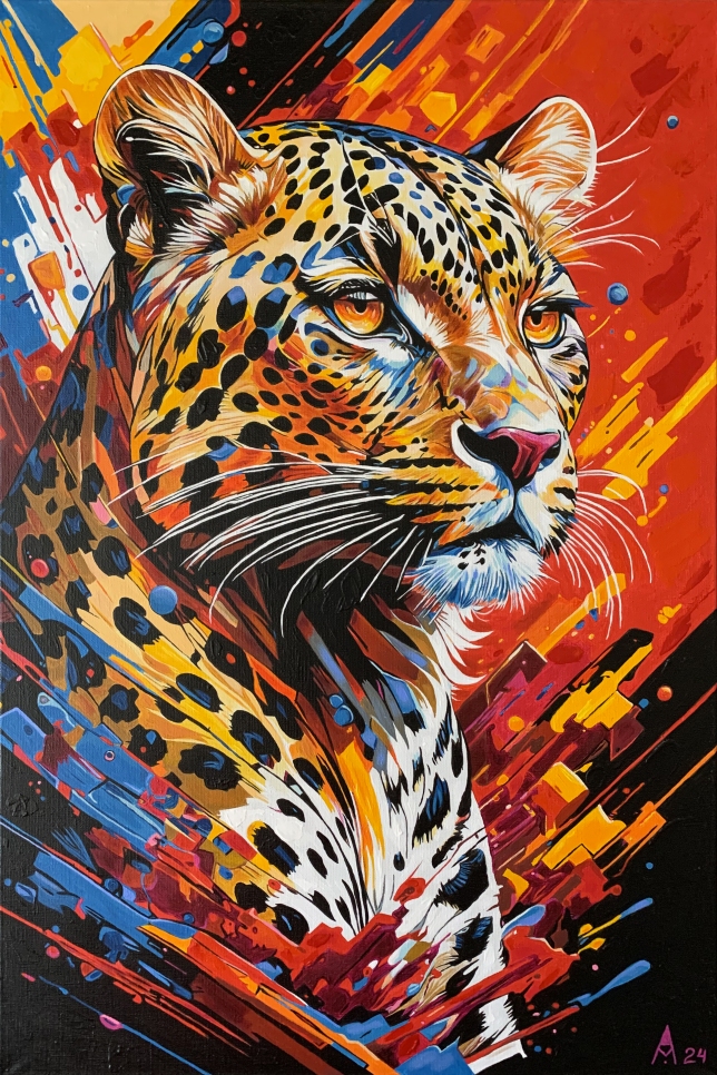 Painting for sale online - Bright Leopard