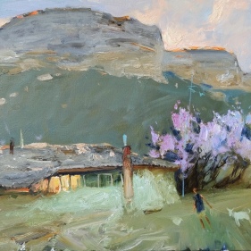 Painting for sale online - Evening among the mountains