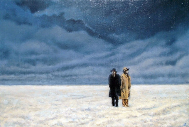 Painting for sale online - The Conversation in the Lower Tundra 