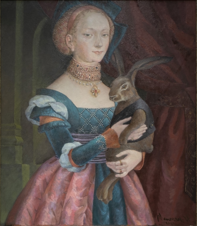 Painting for sale online - Lady with a hare