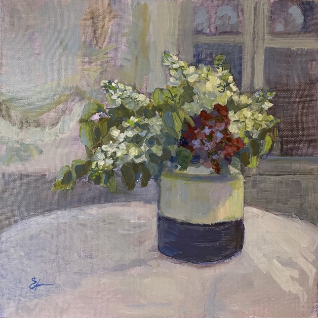 Painting for sale online - White lilac