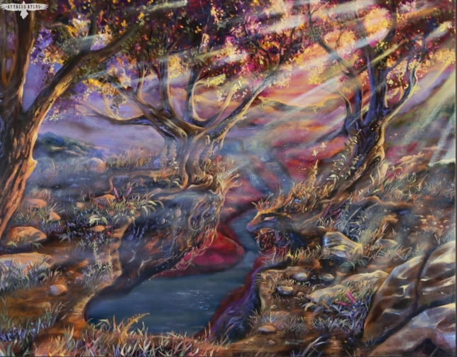 Painting for sale online - Sunset in Leurnа