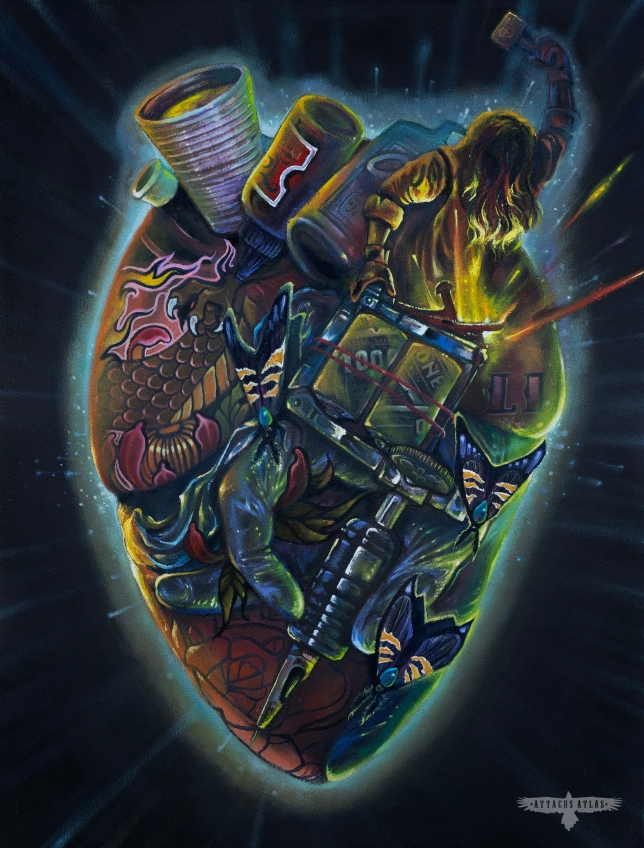 Painting for sale online - Heart of a Tattoo Artist