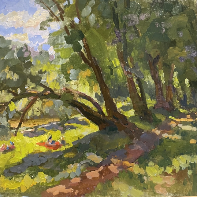 Painting for sale online - Hot day in Ismaylovo park