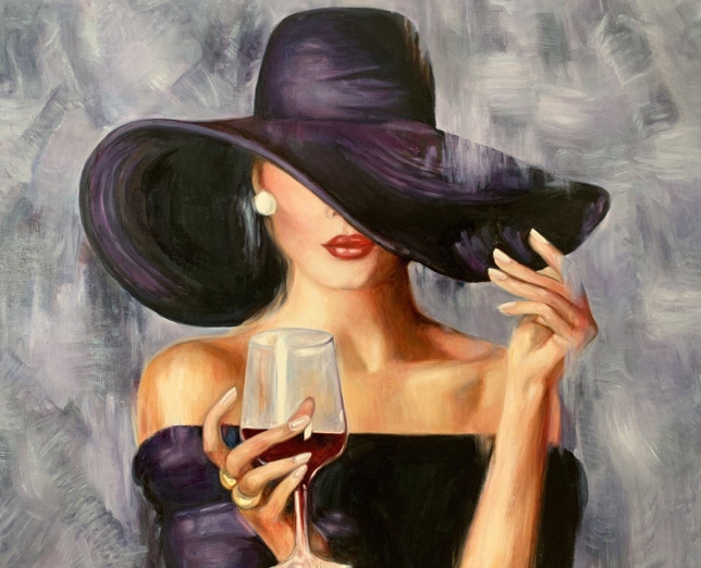 Painting for sale online - The lady in the hat