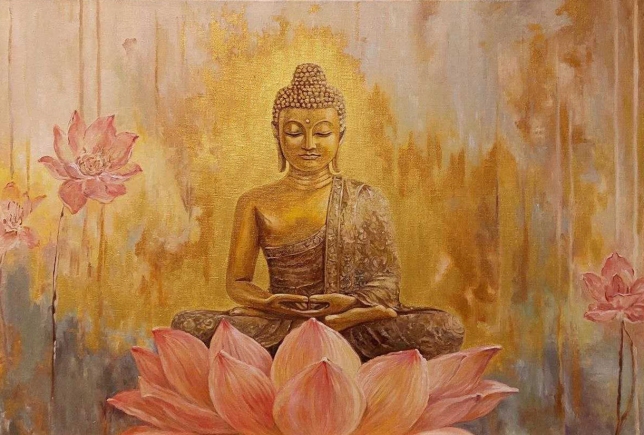 Painting for sale online - The Buddha of the Lotus Path