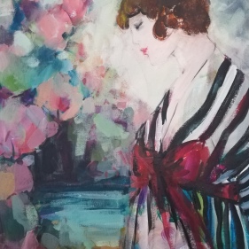 Painting for sale online - The night is tender from the Muse of Muse Art Deco