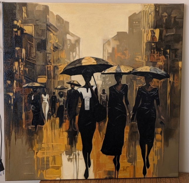Painting for sale online - Streets of Milan