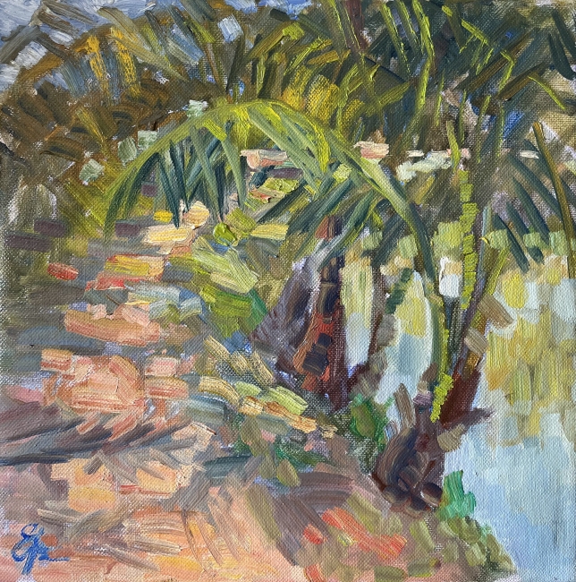 Painting for sale online - Palm alley