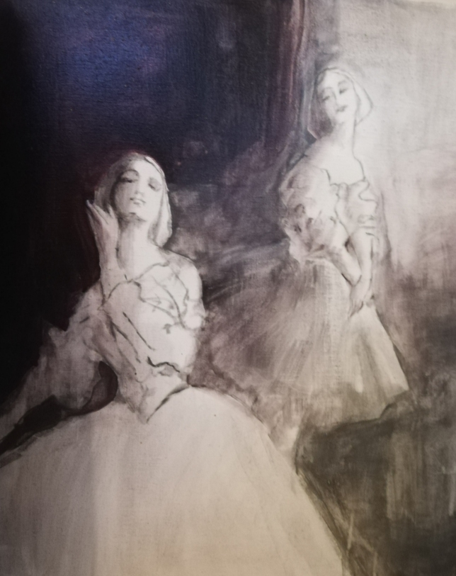 Painting for sale online - Ballet left part of the diptych