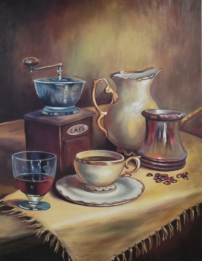 Painting for sale online - Coffee and peace