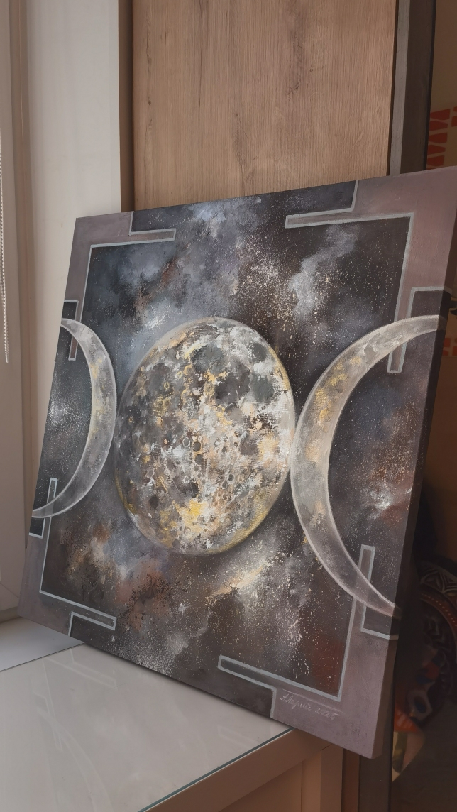 Painting for sale online - Symbol of the Triple Moon. Symbol of the Triple Goddess.