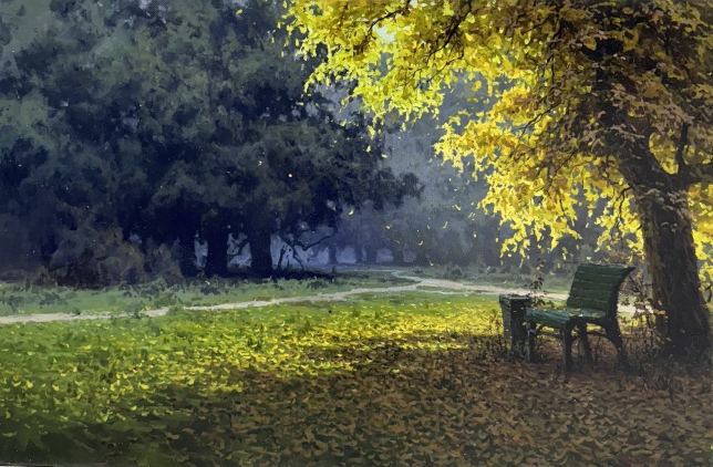Painting for sale online - Autumn in the park