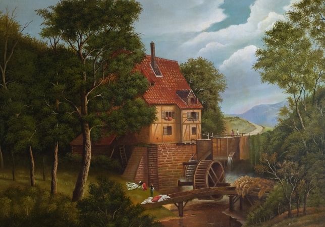 Painting for sale online - Washerwomen