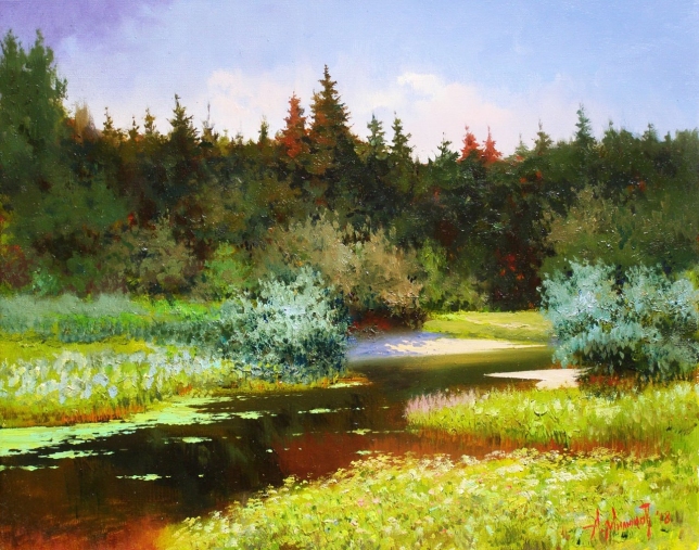 Painting for sale online - Forest river