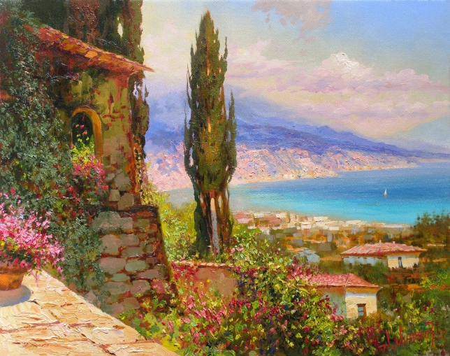 Painting for sale online - Mediterranean landscape