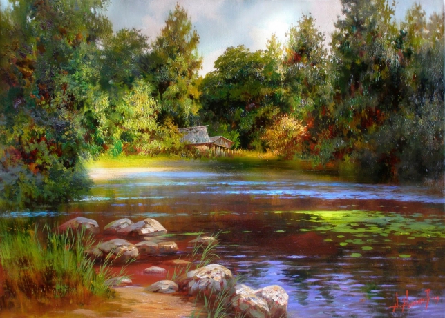 Painting for sale online - Quiet backwater