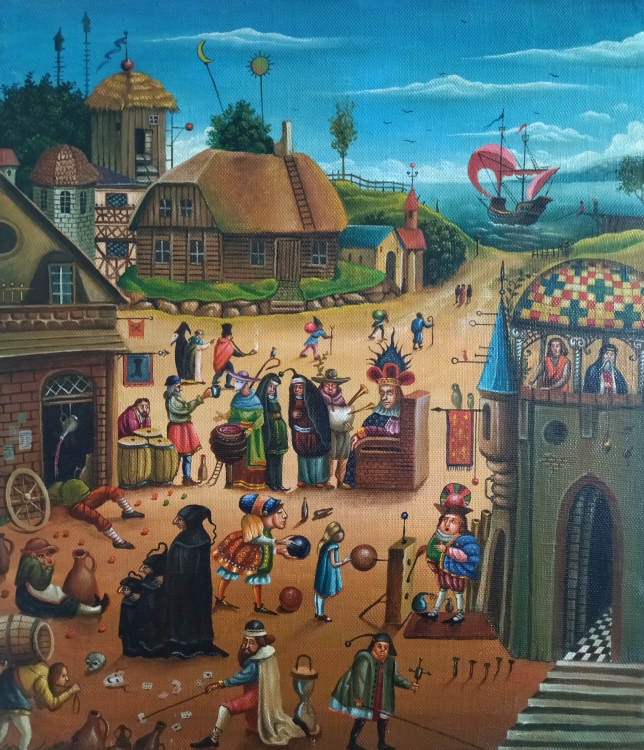 Painting for sale online - The city of deceived desires