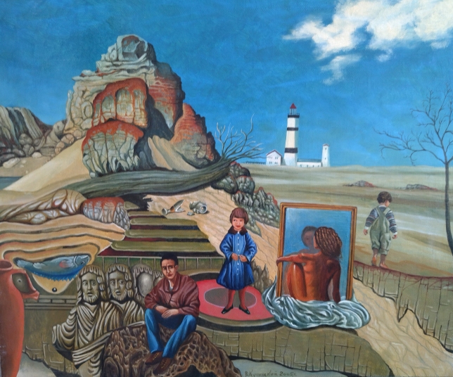 Painting for sale online - A mystical journey to the blue fish