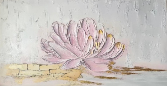 Painting for sale online - Pink lotus