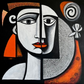 Painting for sale online - Walking under the moon