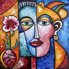 Painting for sale online - Masks