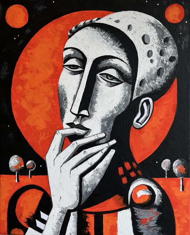 Painting for sale online - Moon 1