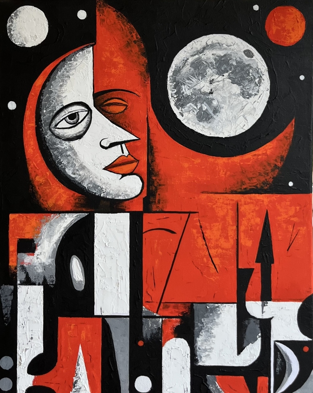 Painting for sale online - Moon 2