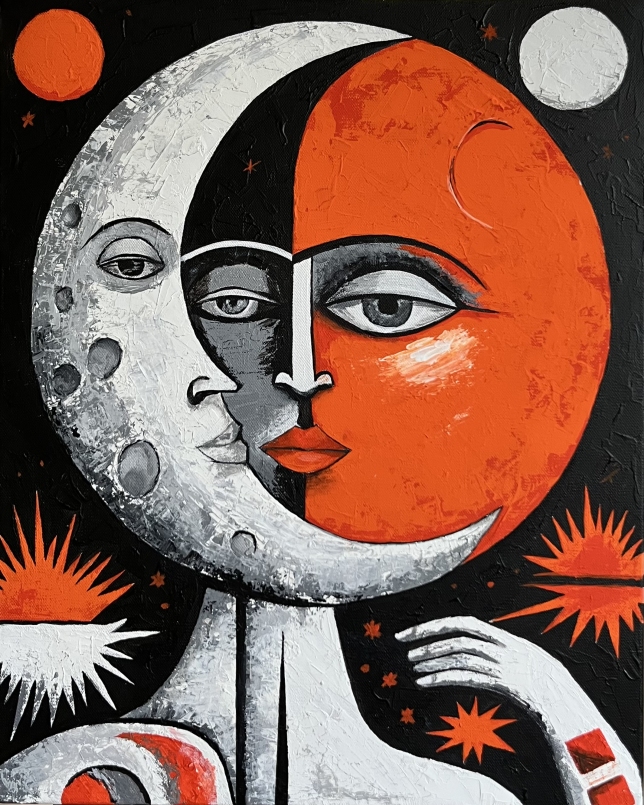 Painting for sale online - Moon 3