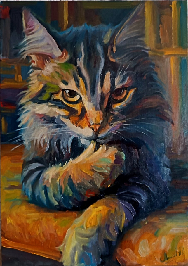 Painting for sale online - Take care of your slippers!!!