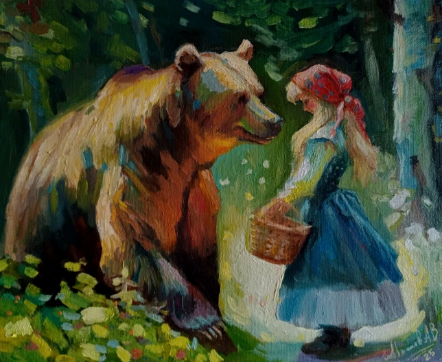 Painting for sale online - Masha and the Bear