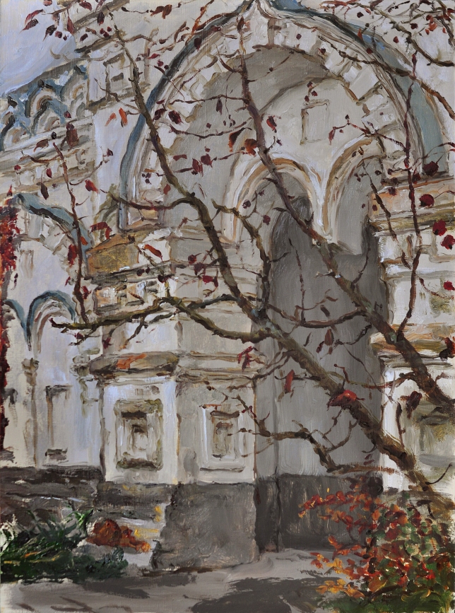 Painting for sale online - On an autumn day under the ancient walls