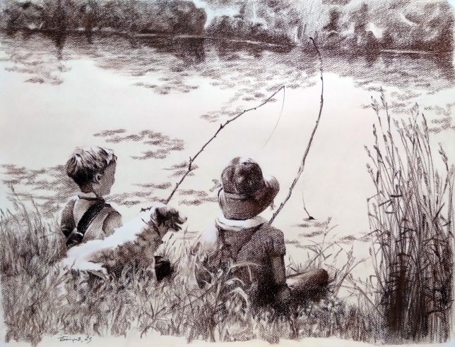 Painting for sale online - Big Crucian carp