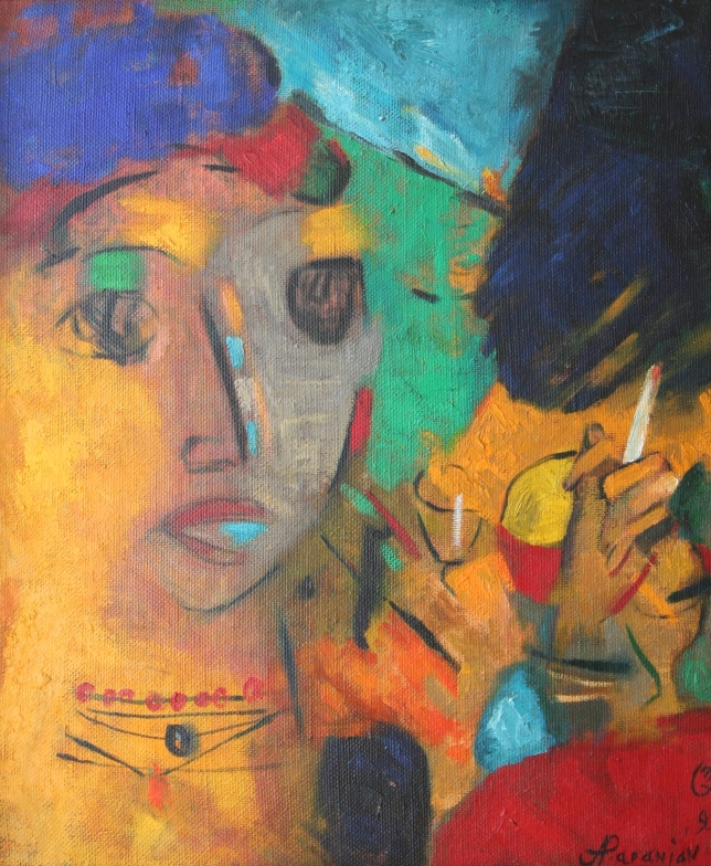 Painting for sale online - In the cafe