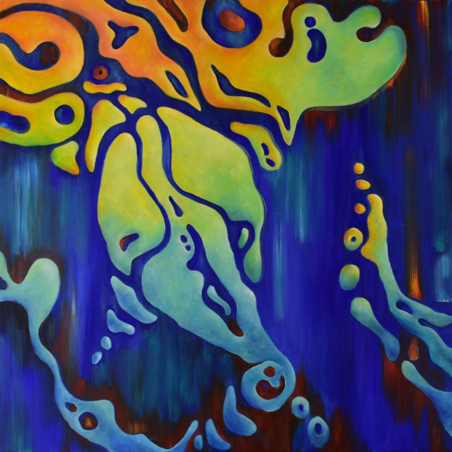 Painting for sale online - THE MUSIC OF WATER. BLUE