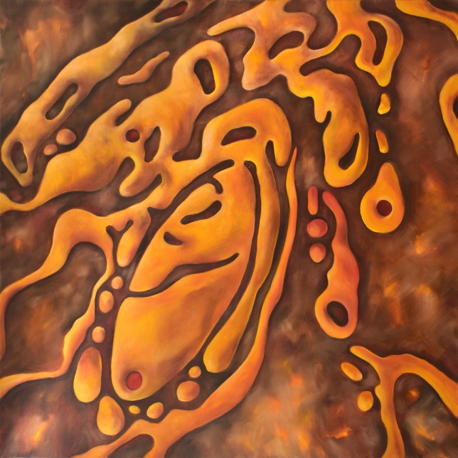 Painting for sale online - THE MUSIC OF WATER. BROWN