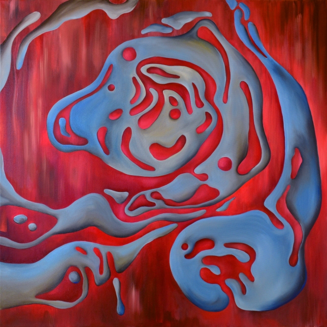 Painting for sale online - THE MUSIC OF WATER. RED