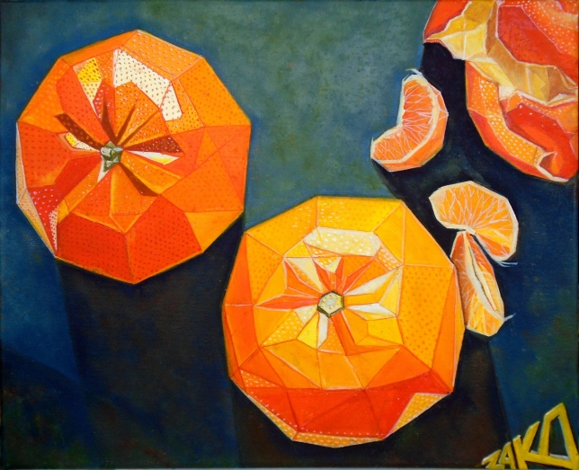 Painting for sale online - Three tangerines three