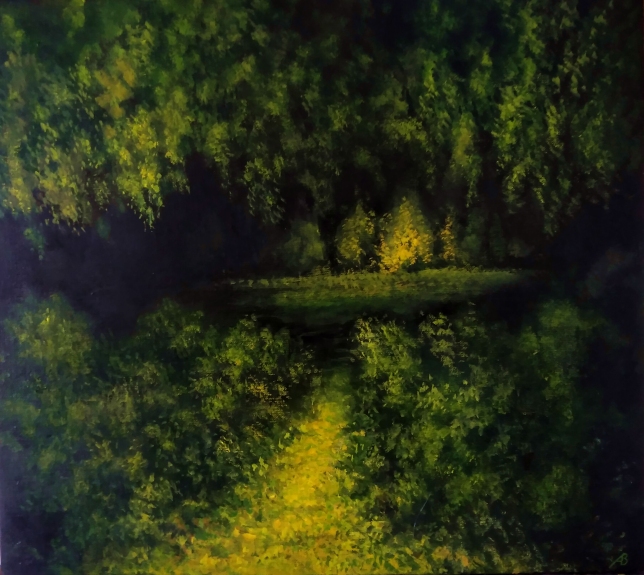 Painting for sale online - The Road to the Green Forest 