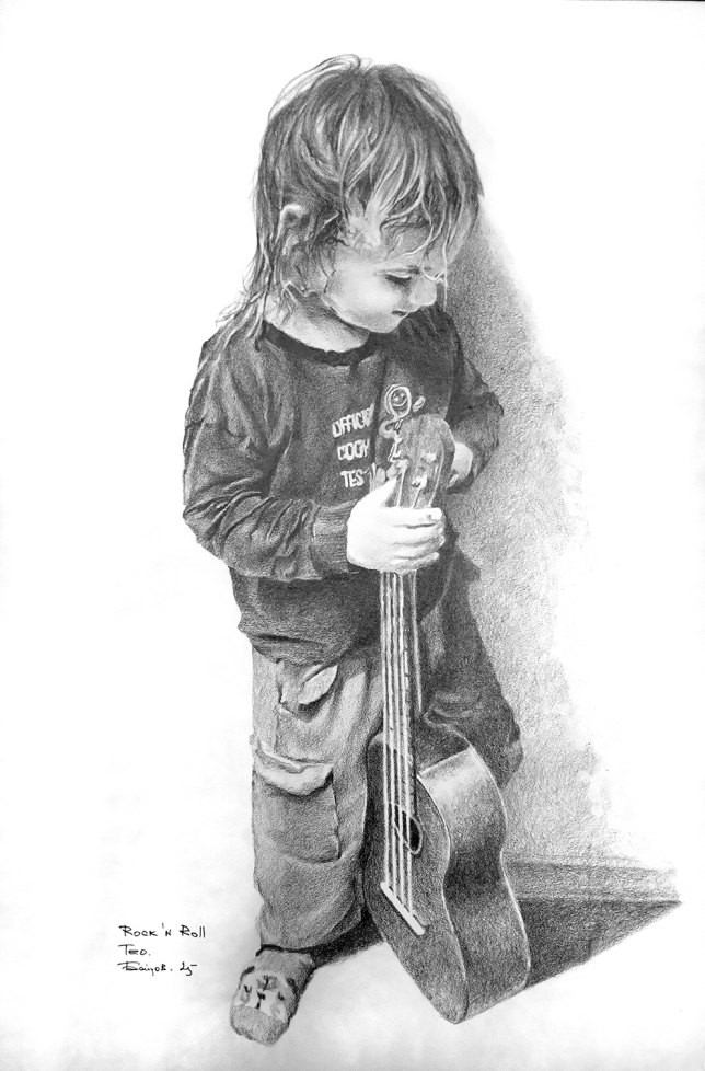 Painting for sale online - Rock'n roll. Hi, Theo!