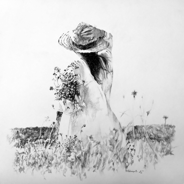 Painting for sale online - Cornflowers