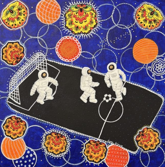 Painting for sale online -  Cosmos a la Rus Sports Series Football