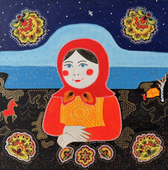 Painting for sale online - Oh, girls! Im sitting here like the Mona Lisa