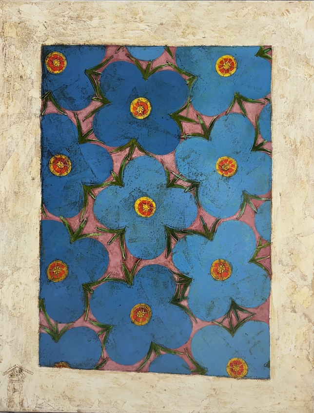 Painting for sale online - Sea forget-me-nots