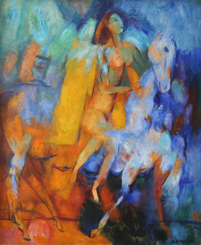 Painting for sale online - Woman and horse