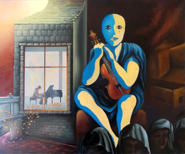 Painting for sale online - The Music Outside the Window 