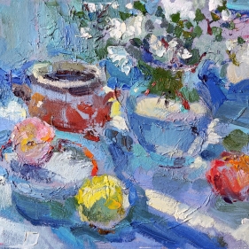 Painting for sale online - The rosehip is in bloom